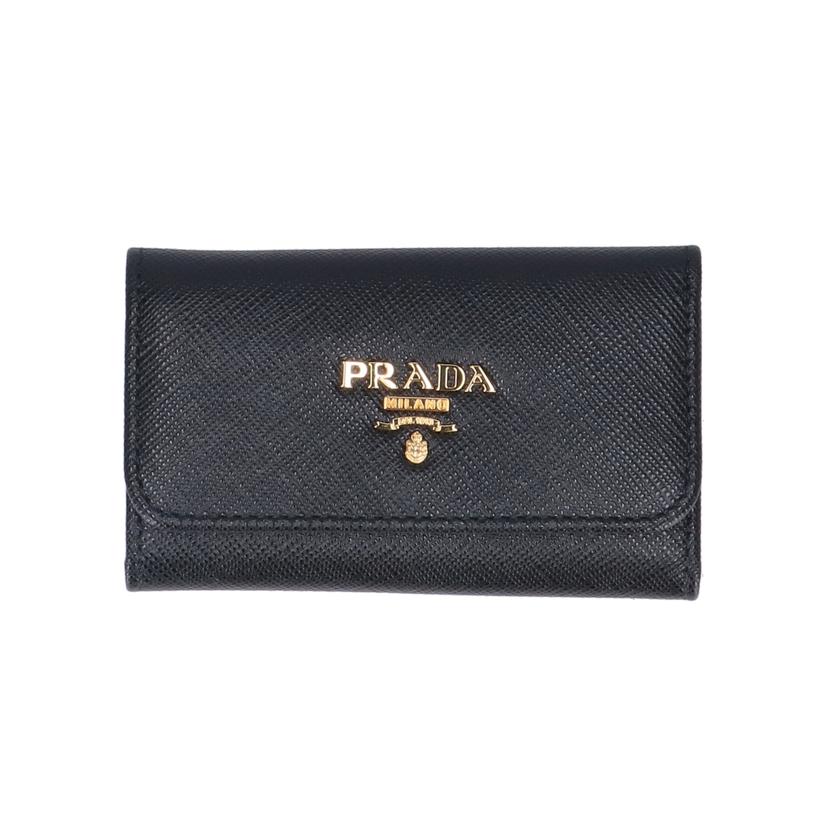 PRADA プラダ/サフィアーノ6連キーケース/ブラック/1PG222//SAランク/75