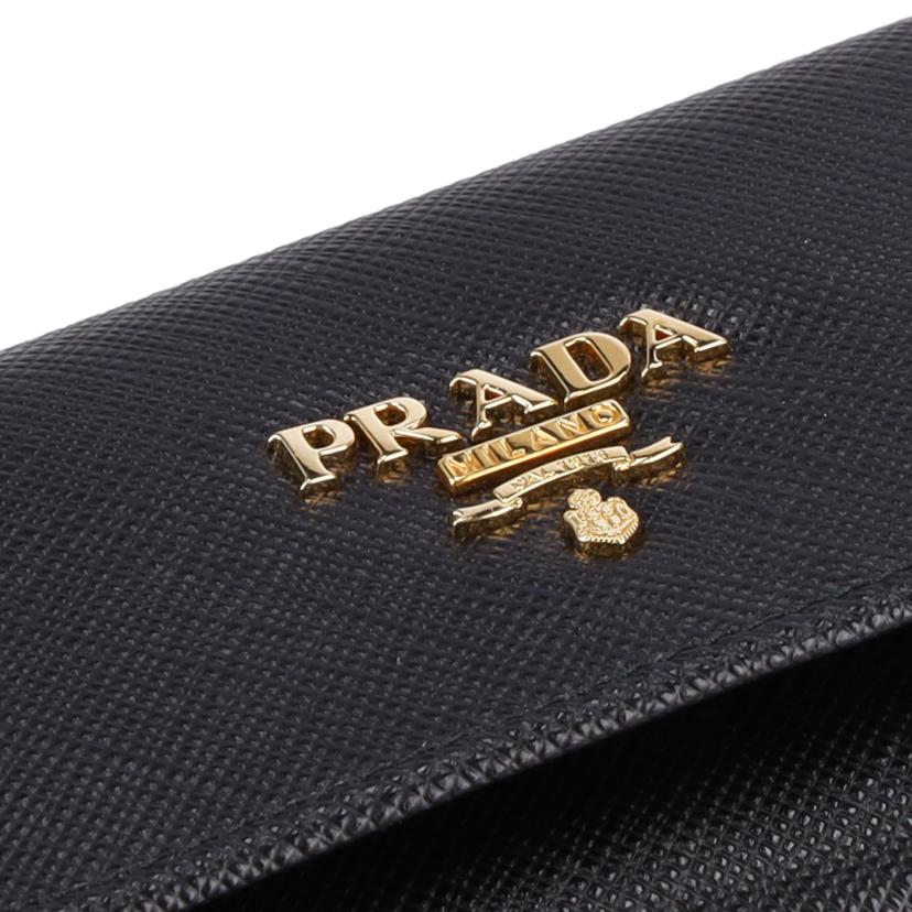 PRADA プラダ/サフィアーノ6連キーケース/ブラック/1PG222//SAランク/75