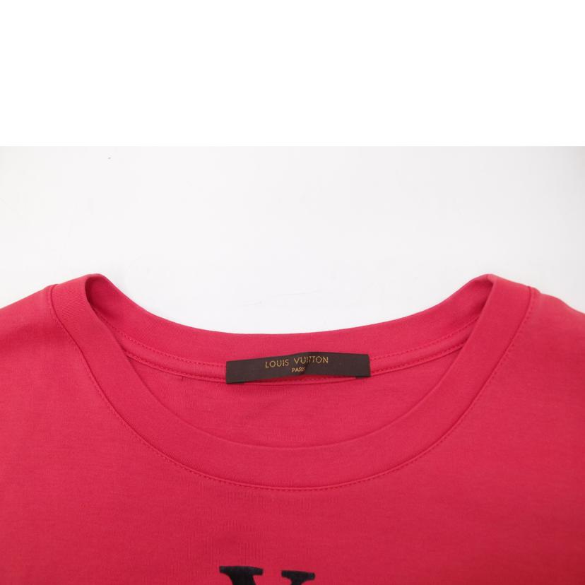 LOUIS VUITTON ルイヴィトン/フロッキークロスロゴTシャツ/レッド/XL/RM171MCMSHBY05W//Aランク/69