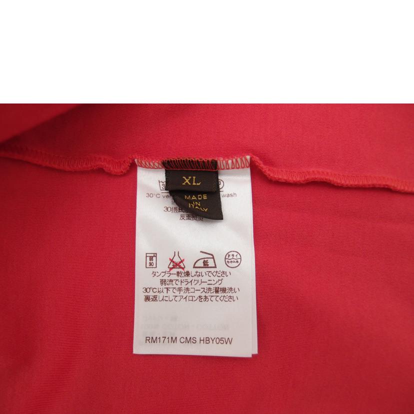 LOUIS VUITTON ルイヴィトン/フロッキークロスロゴTシャツ/レッド/XL/RM171MCMSHBY05W//Aランク/69