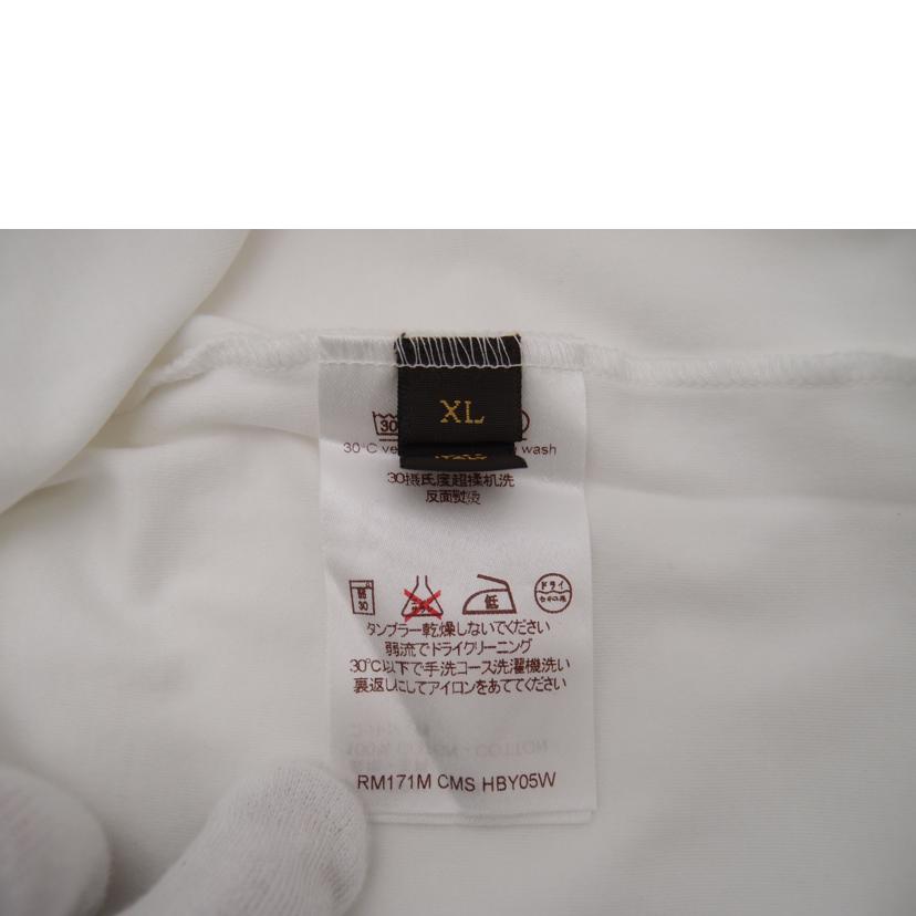 LOUIS VUITTON ルイヴィトン/フロッキークロスロゴTシャツ/ホワイト/XL/RM171MCMSHBY05W//ABランク/69