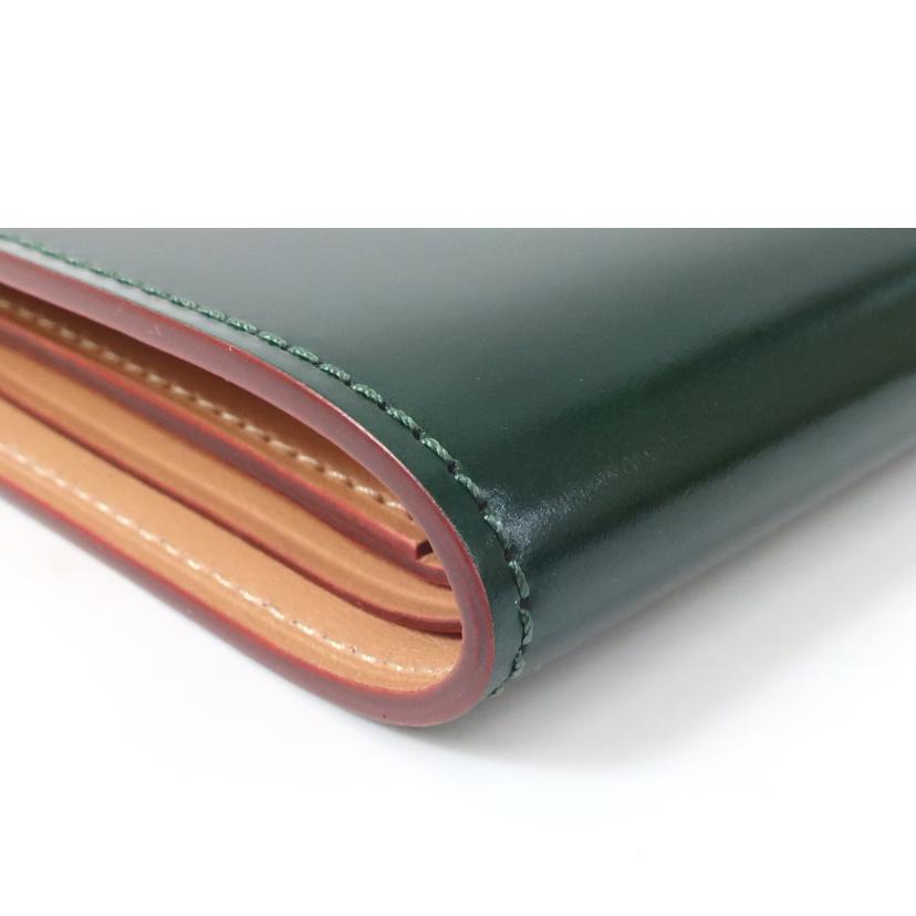 GANZO ガンゾ/コートバン二つ折り財布 札入れ カードケース レザー ダークグリーン 深緑/0057880-76//SAランク/65