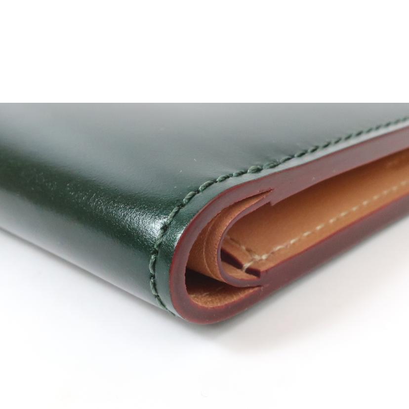 GANZO ガンゾ/コートバン二つ折り財布 札入れ カードケース レザー ダークグリーン 深緑/0057880-76//SAランク/65