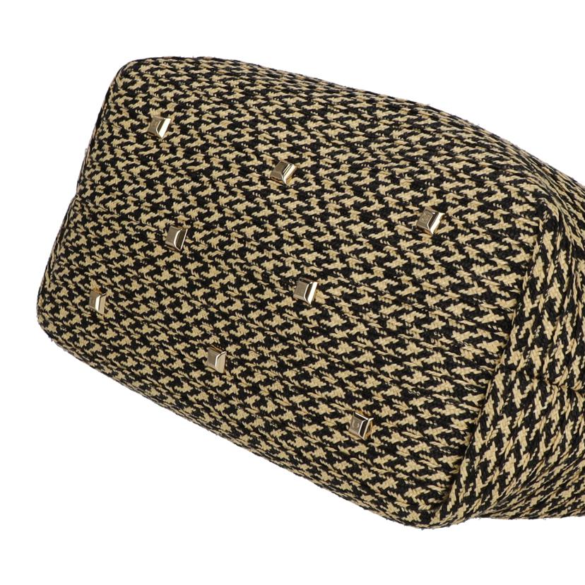 S.Ferragamo フェラガモ/ストロー×レザーガンチーニトートバッグ/ポーチ付/AU-21/H541//Aランク/91