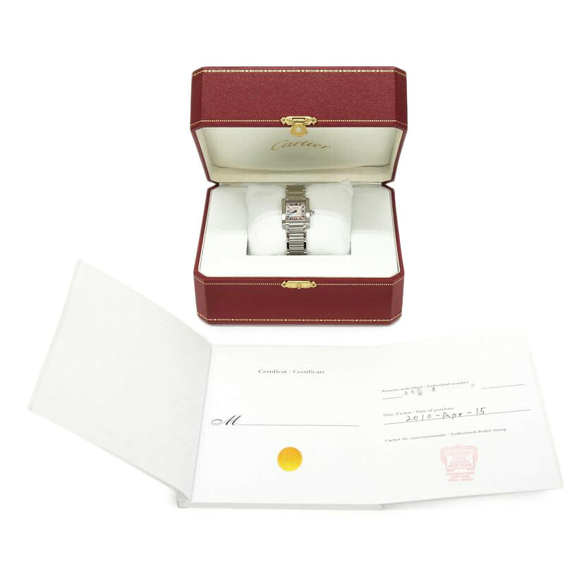 Cartier カルティエ/タンクフランセーズSM・ピンクシェル/クオーツ/W51028Q3//238*********/Aランク/06