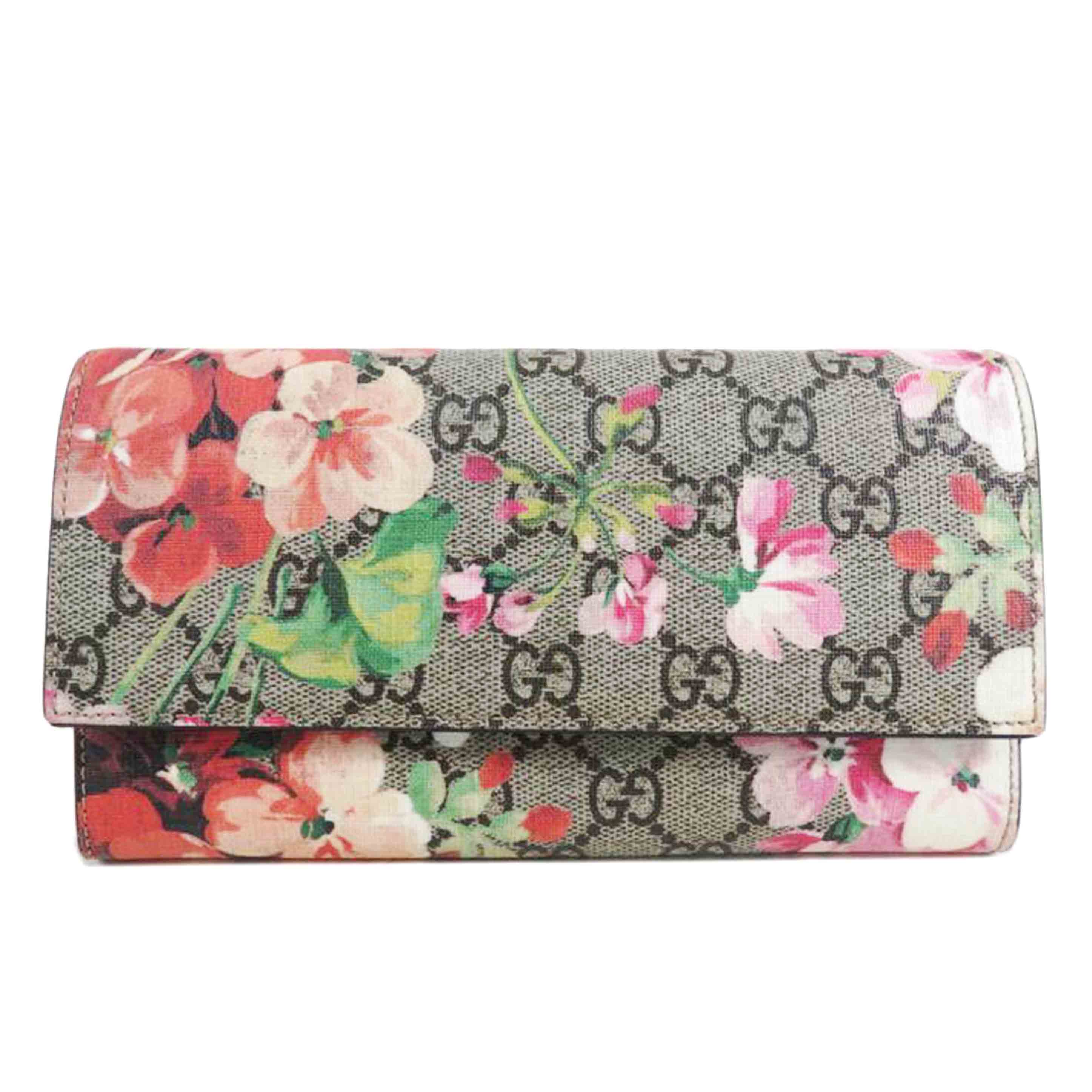 GUCCI グッチ/GGスプリーム/GGブルームス/花柄/コンチネンタルウォレット/長財布/404070//214*/Aランク/84