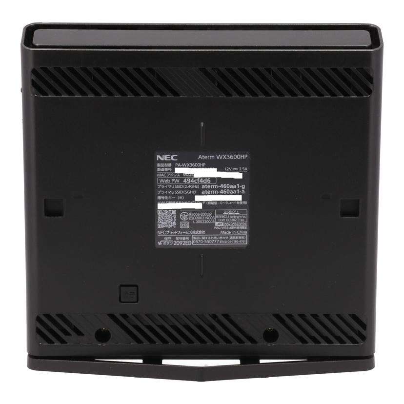 NEC 日本電気/無線LANルーター/PA-WX3600HP//3601211247824E3/Bランク/75