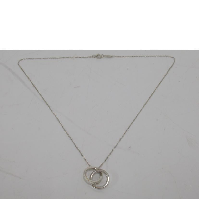 Tiffany&CO/SVネックレス/インターロッキングサークル//Bランク/63