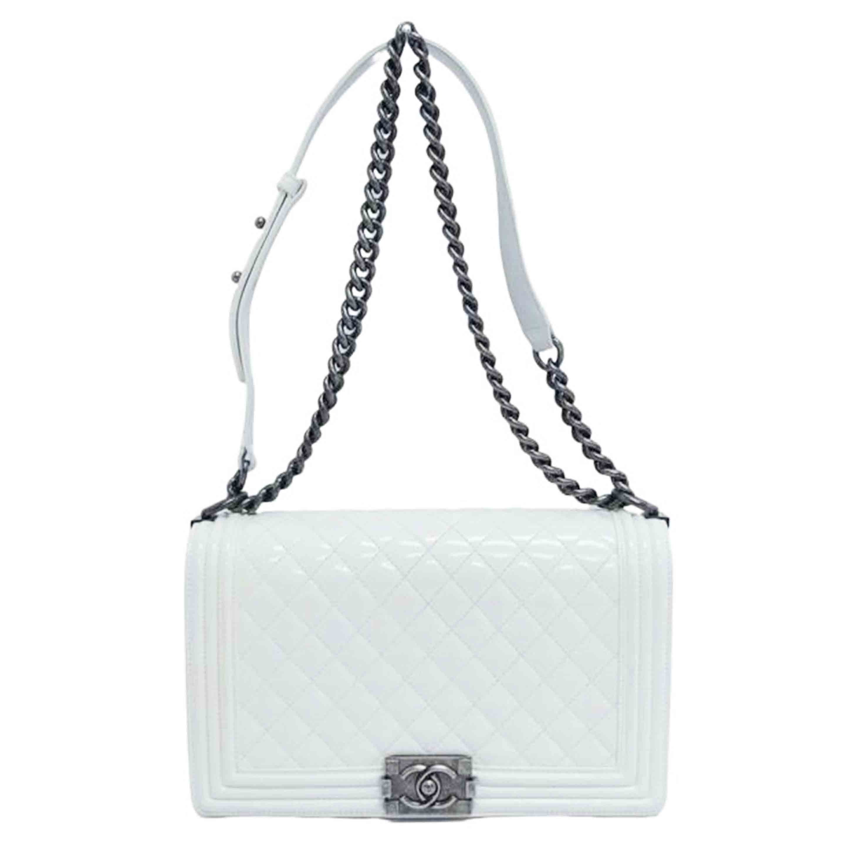 CHANEL シャネル/ボーイシャネル マトラッセ チェーンショルダーバッグ/ホワイト//194*****/ABランク/18