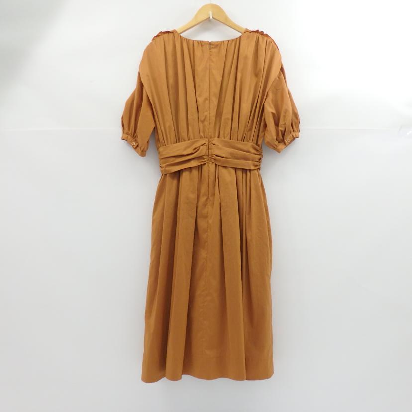 LANVIN on Blue ランバンオンブルー/リネンブレンド パフスリーブ ギャザーワンピース/3944337//Aランク/77