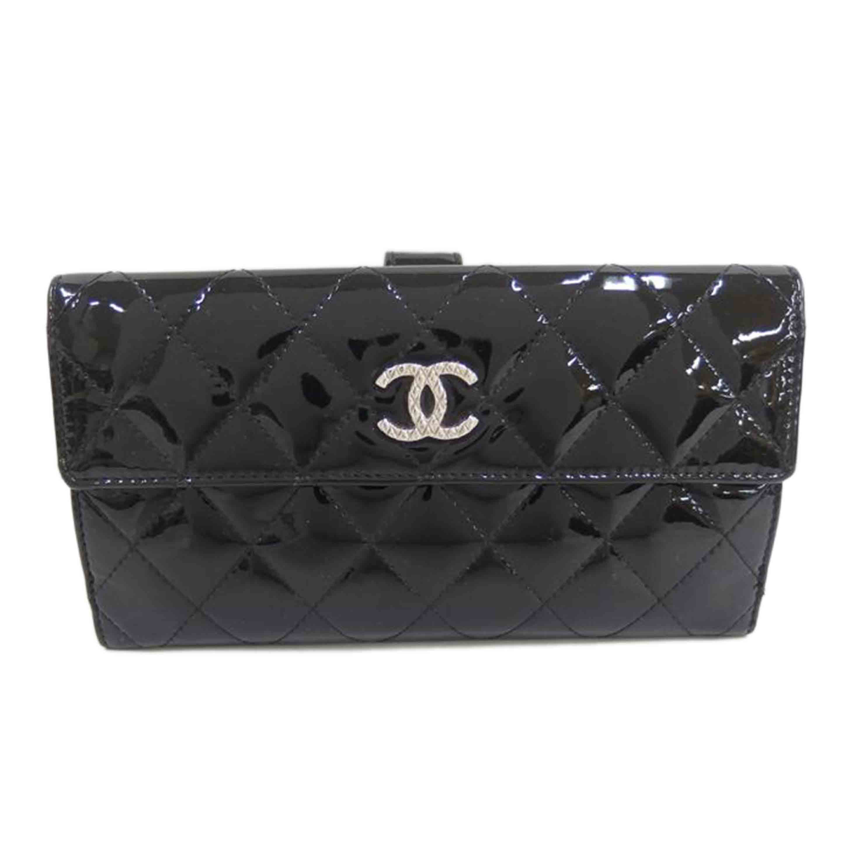 CHANEL シャネル/マトラッセパテントレザー折り財布//181*****/Bランク/82