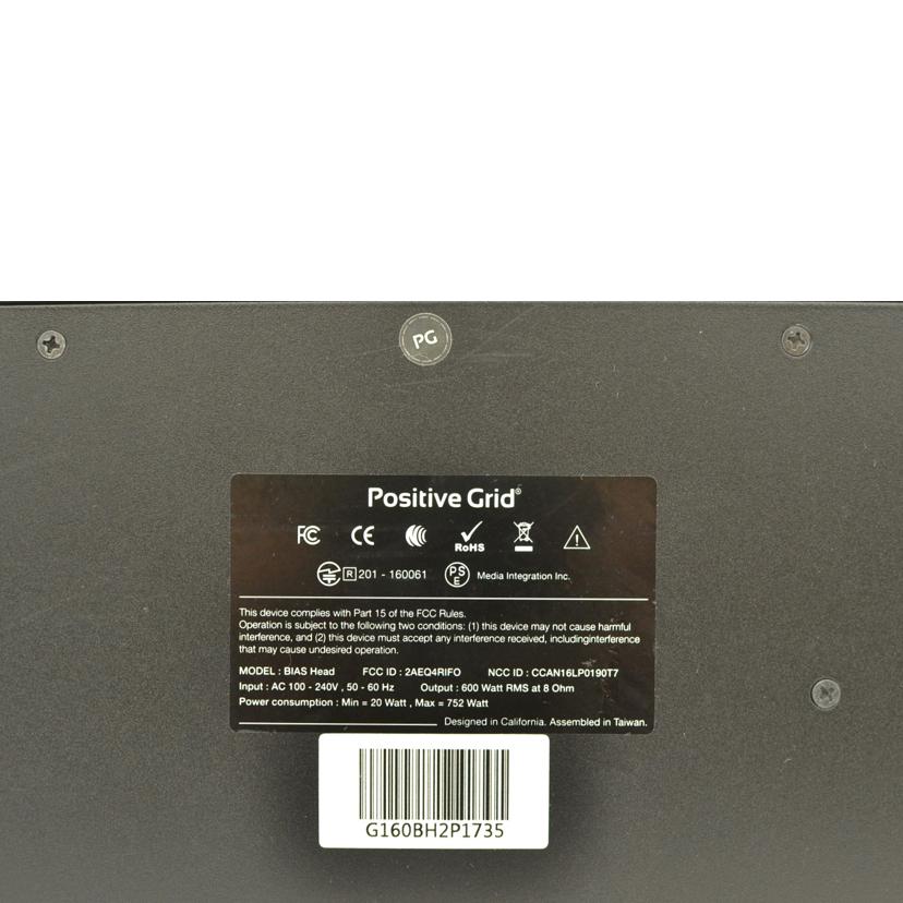 Positive Grid ポジティブグリッド/ヘッドアンプ/BIAS HEAD//Bランク/75