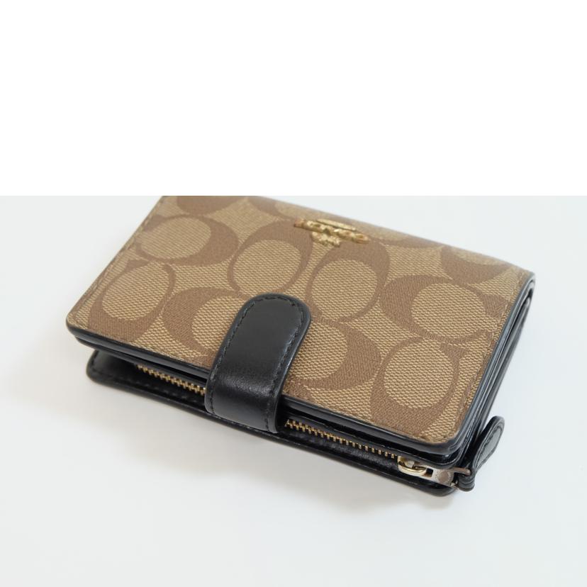 COACH コーチ/PVCシグネチャーミディアムコーナージップウォレット/F23553//G19**/Bランク/71
