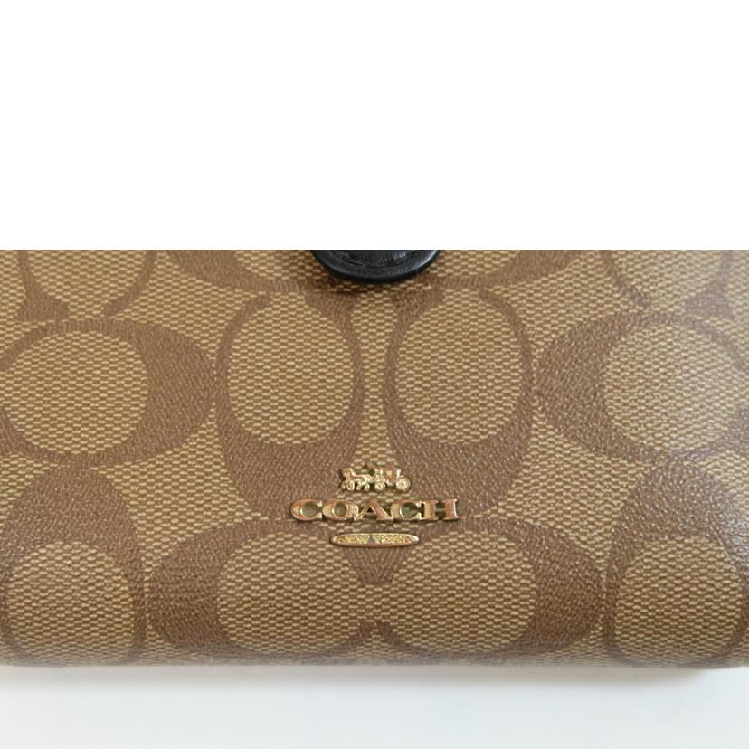 COACH コーチ/PVCシグネチャーミディアムコーナージップウォレット/F23553//G19**/Bランク/71