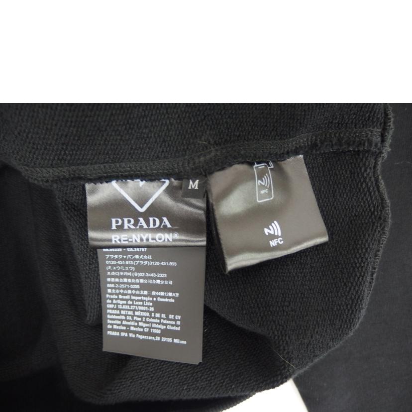 PRADA プラダ/◇トライアングルロゴブラックメンズパーカー//サイス**/Aランク/82