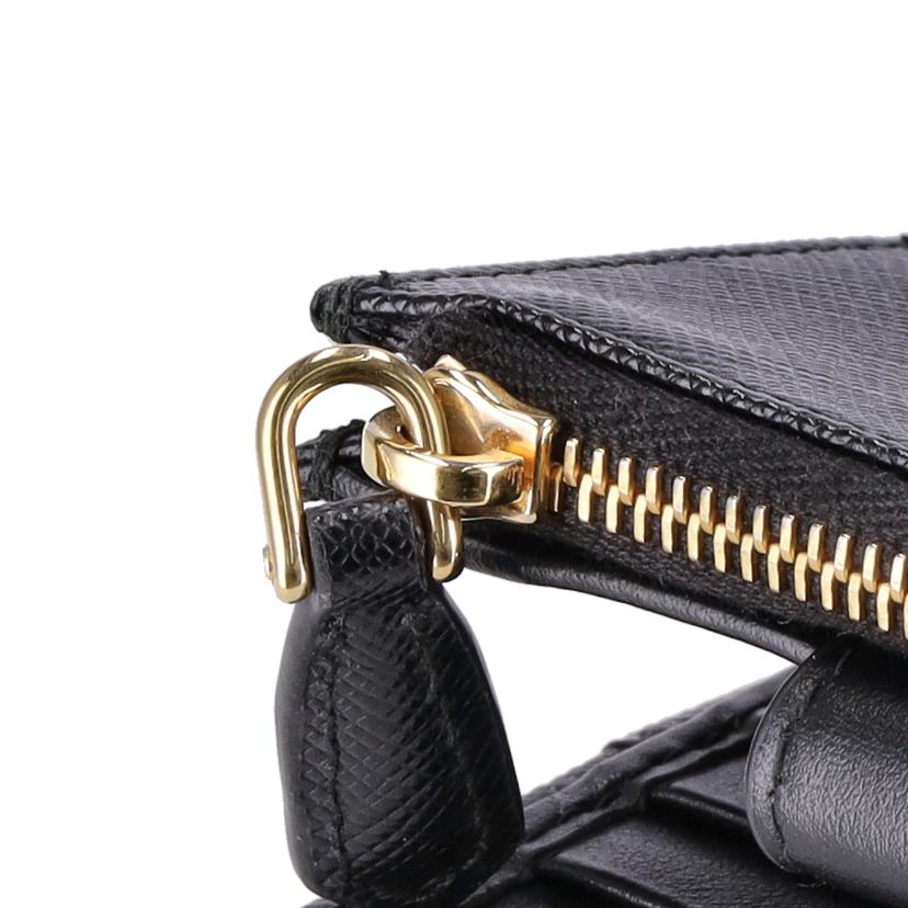 PRADA プラダ/サフィアーノ二つ折り財布/ブラック/1ML047//RFI*/Aランク/75