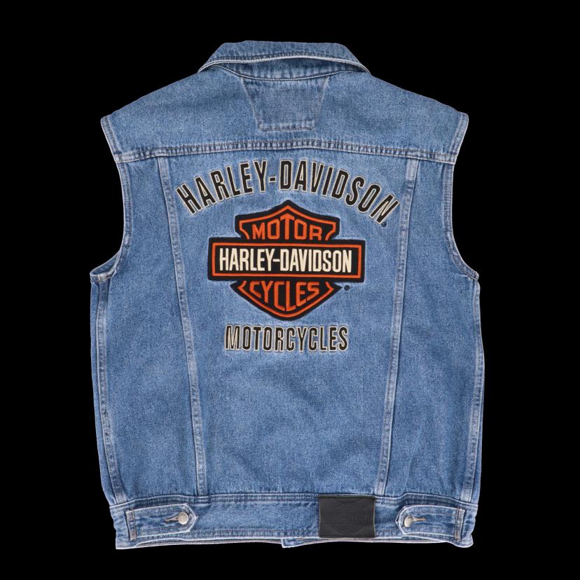 HARLEY-DAVIDSON ハーレーダビッドソン/Bar&Shieldデニムベスト/00's/ヴィンテージ/レア/99041-08VM//ABランク/85