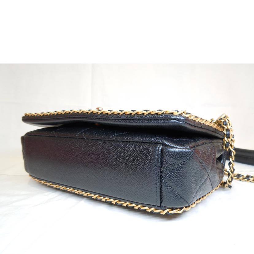 CHANEL シャネル/マトラッセスモールフラップグレインドカーフWチェーンショルダー/AS3468//A07*****/Aランク/92