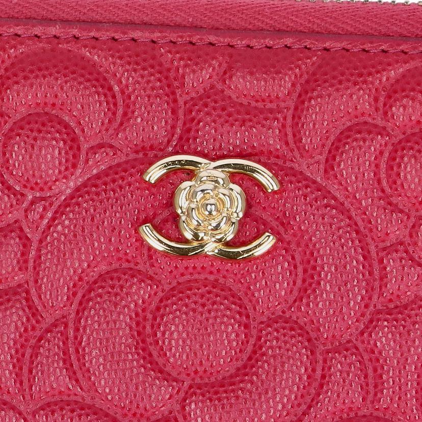 CHANEL シャネル/カメリアラウンドファスナー/ピンク//228*****/Bランク/38