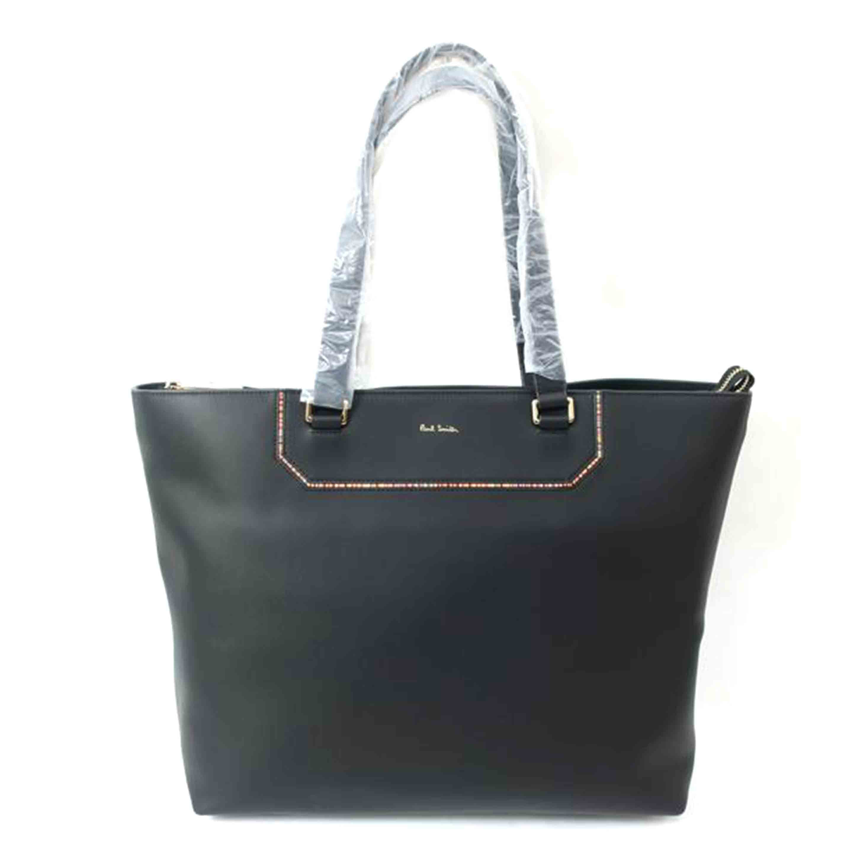 Paul Smith ポールスミス/ストライプインセット トートバッグ ブラック/APS234//Sランク/65