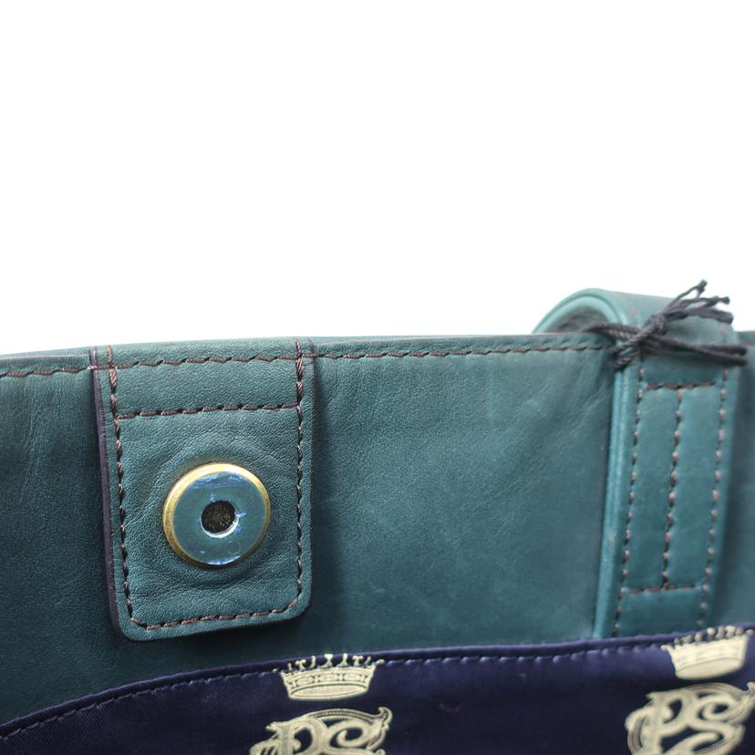 Paul Smith ポールスミス/トートバッグ レザー ビリジアングリーン//Aランク/65