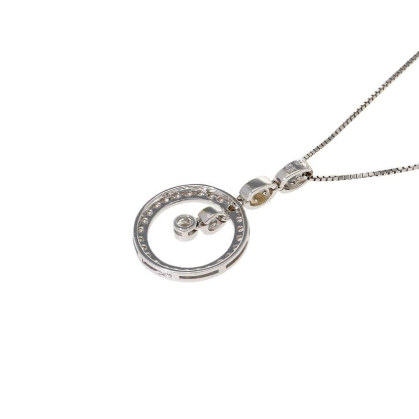 / K18WGダイヤネックレス0.30ct//Aランク/75