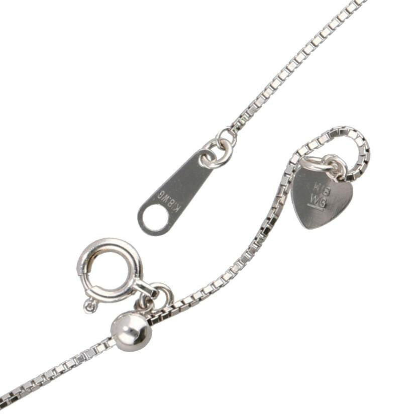 / K18WGダイヤネックレス0.30ct//Aランク/75