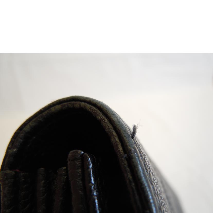 CHANEL/キャビアスキンフラップロングウォレットブラック/A50096//171*****/ABランク/92
