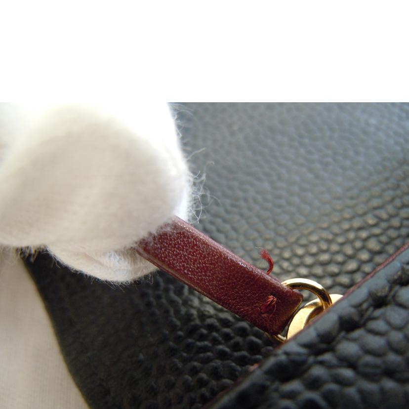 CHANEL/キャビアスキンフラップロングウォレットブラック/A50096//171*****/ABランク/92