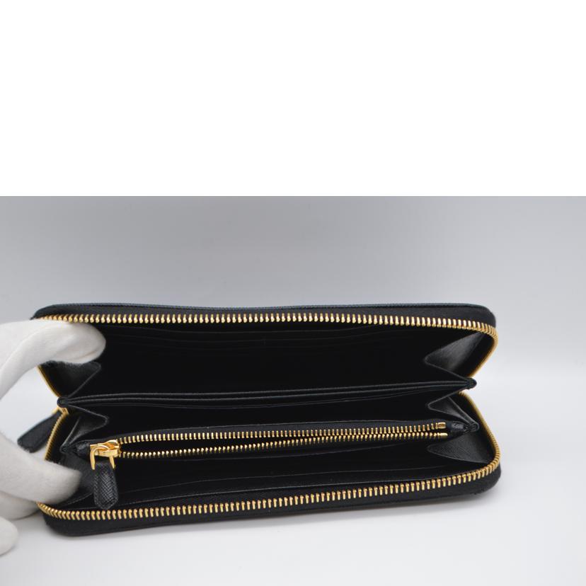 PRADA プラダ/サフィアーノトライアングルラウンドファスナー長財布/1ML506//164/Sランク/89