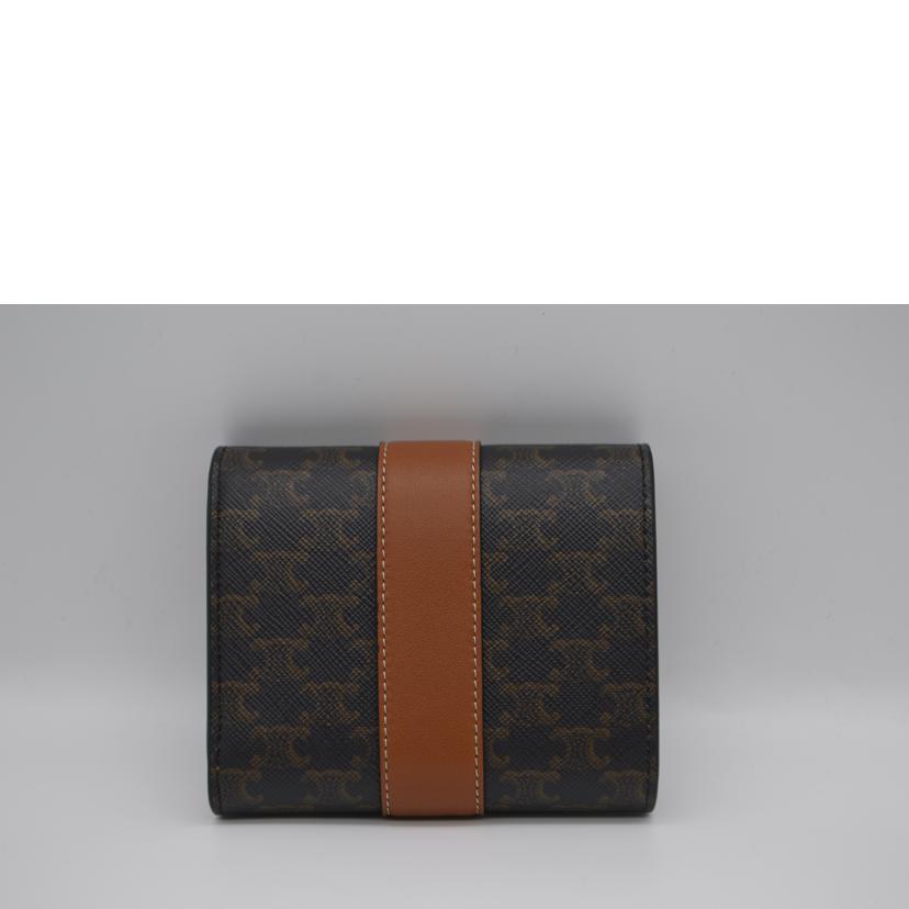 CELINE セリーヌ/トリオンフキャンバススモールトリフォールドウォレット/10D5.72BZ9.04LU//F・I******/Aランク/89