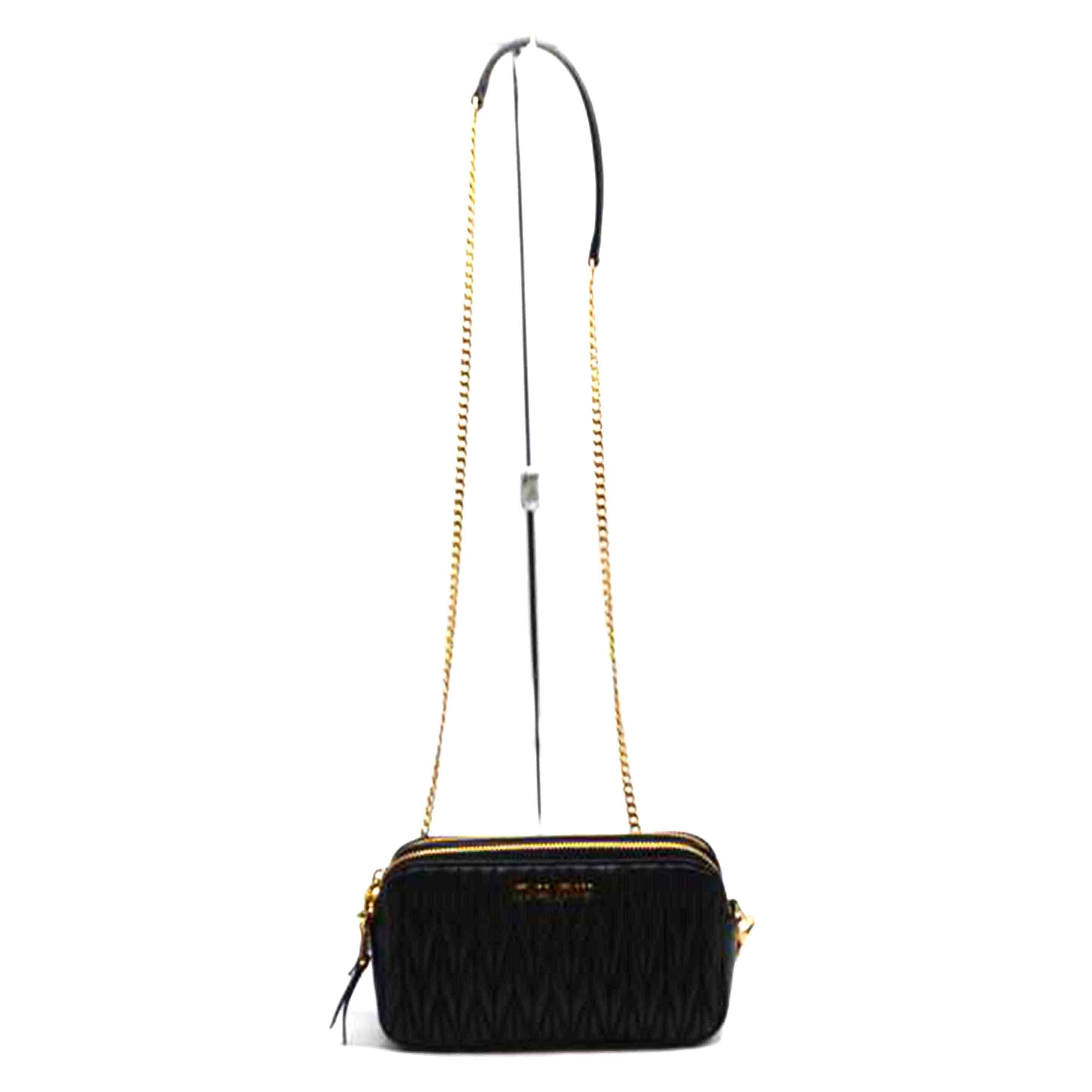 miu miu ミュウミュウ/マテラッセミニチェーンレザーショルダー/ネロ/5BP045//245/Aランク/89