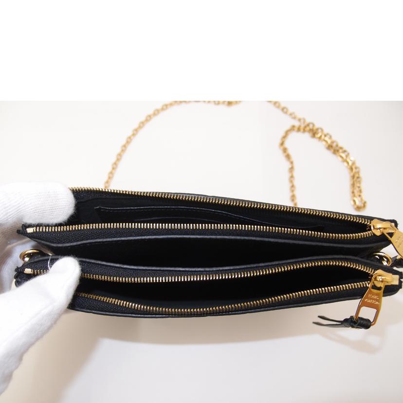 LOUIS VUITTON ルイ・ヴィトン/ポシェット・ドゥーブルジップ/アンプラント/ノワール/M68568//RFI****/Aランク/69