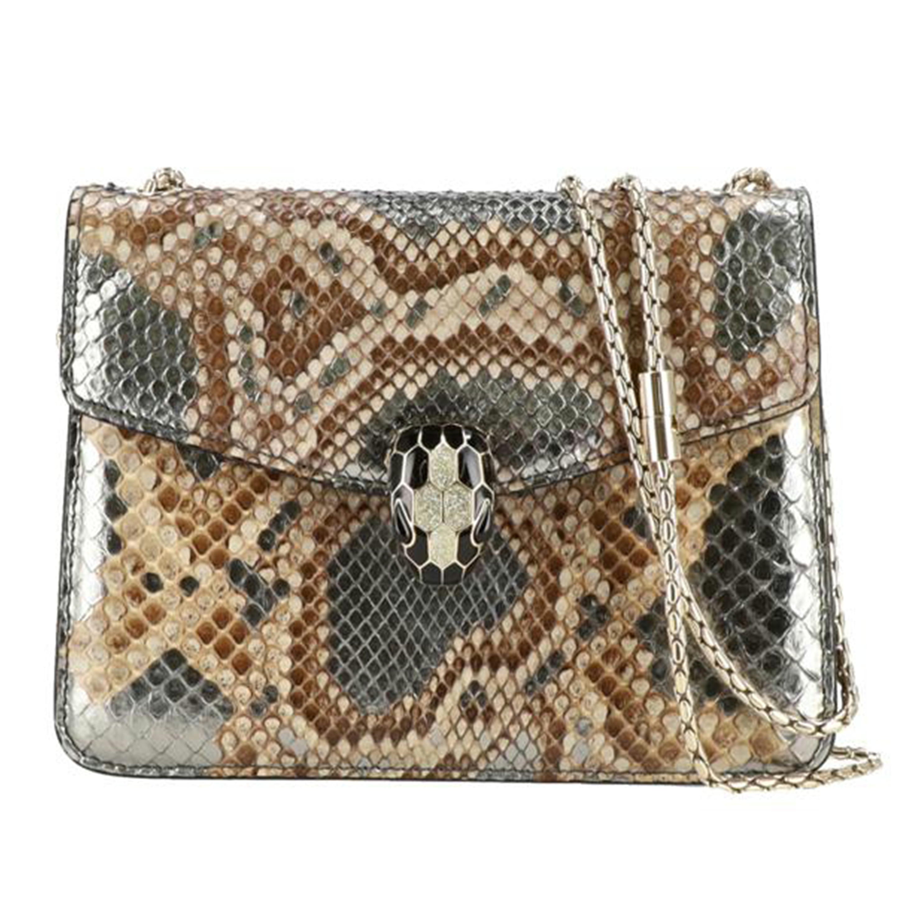 BVLGARI ブルガリ/セルペンティ/フォーエバーパイソンチェーンショルダーバッグ//Aランク/91