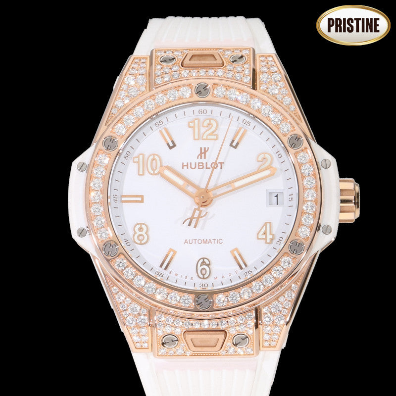 HUBLOT ウブロ/ビッグバンワンクリック・キングゴールドホワイトパヴェ/465.OE.2080.RW.1604//121****/SAランク/75