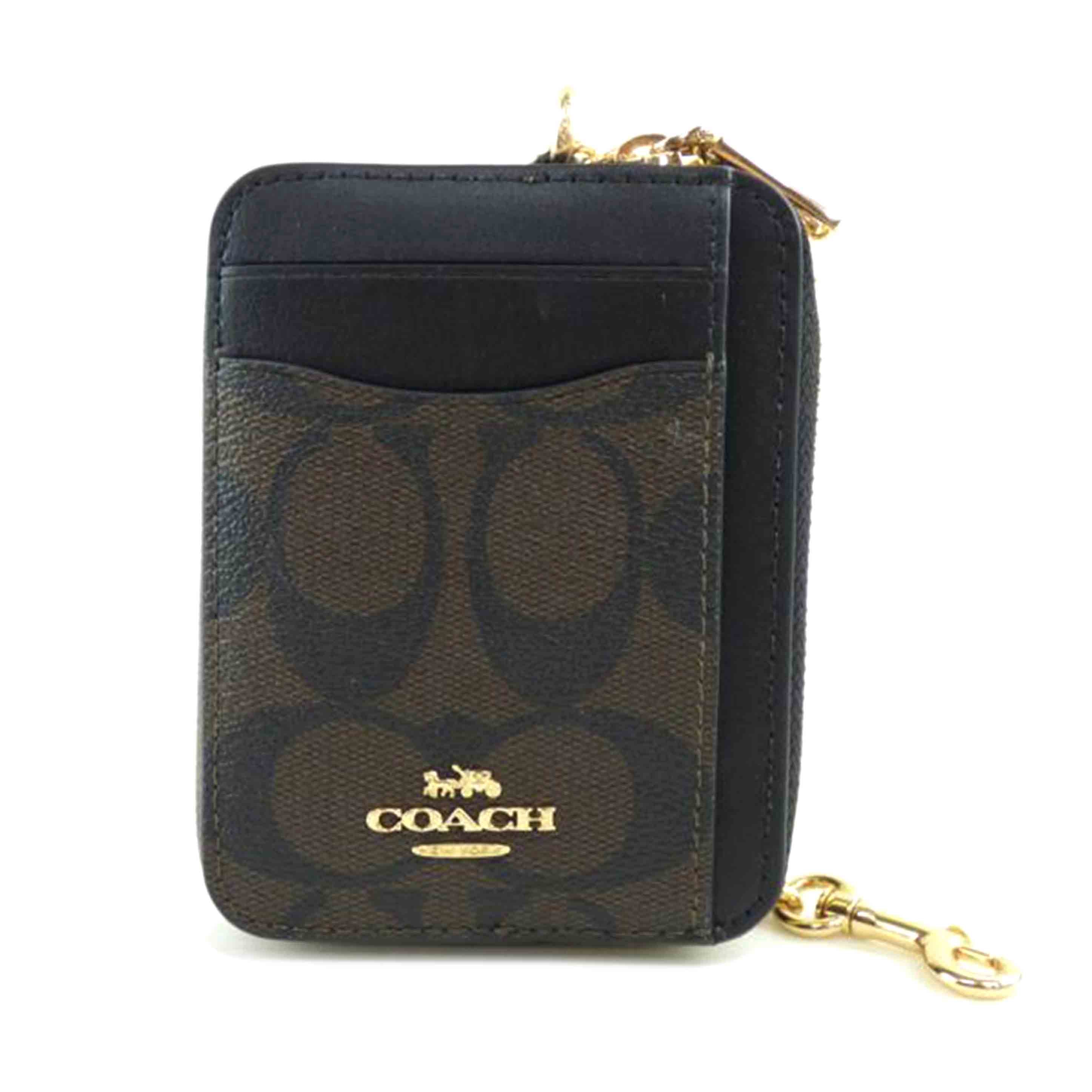 COACH コーチ/PVCレザーカードケース/コインケース/C0058/J23**/Aランク/64