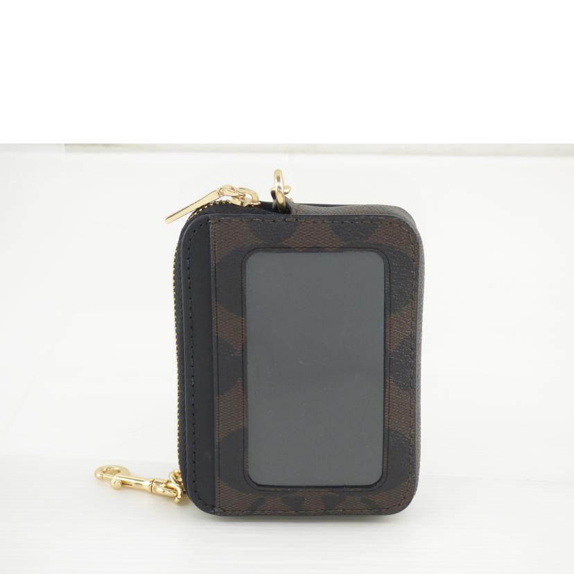 COACH コーチ/PVCレザーカードケース/コインケース/C0058/J23**/Aランク/64