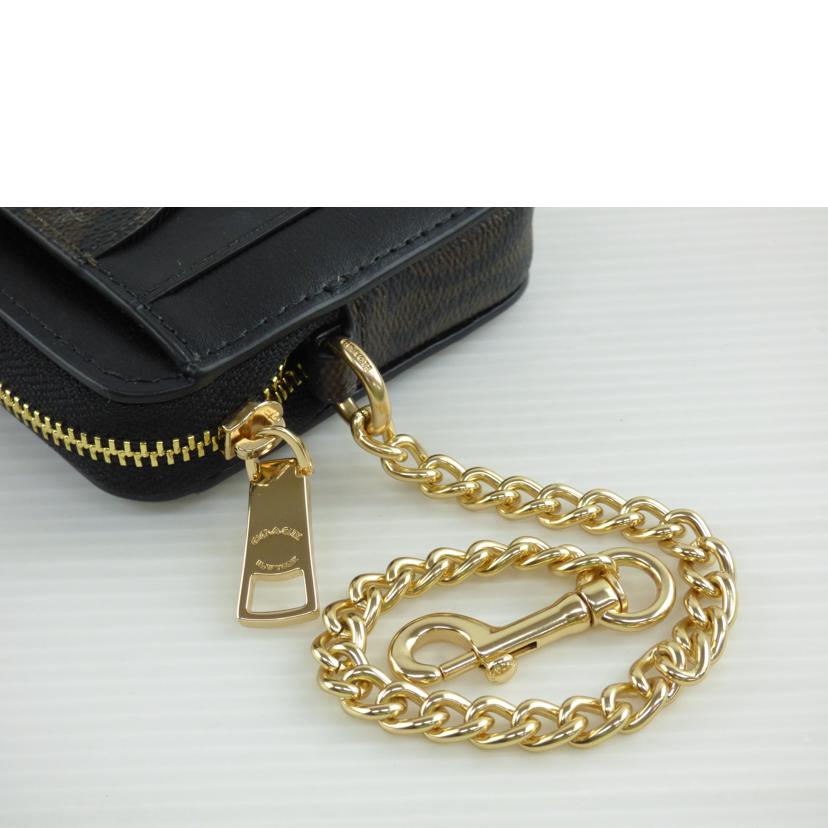 COACH コーチ/PVCレザーカードケース/コインケース/C0058/J23**/Aランク/64