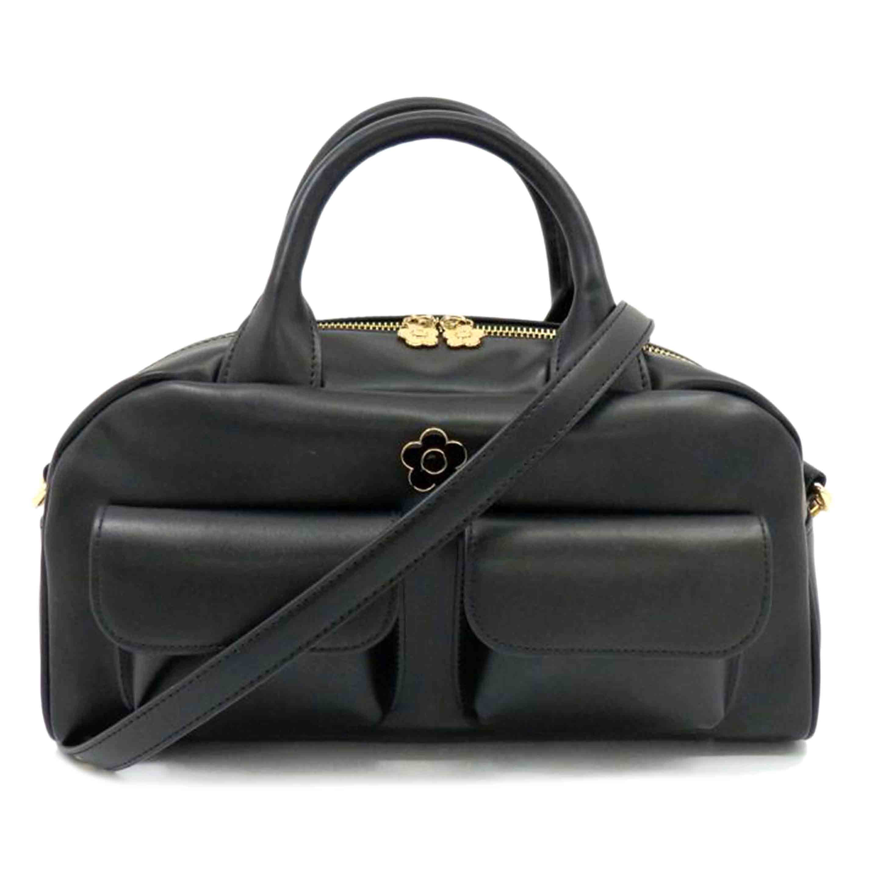 MARY QUANT マリークワント/Wフラップポケット デイジー2WAYトート//Aランク/77