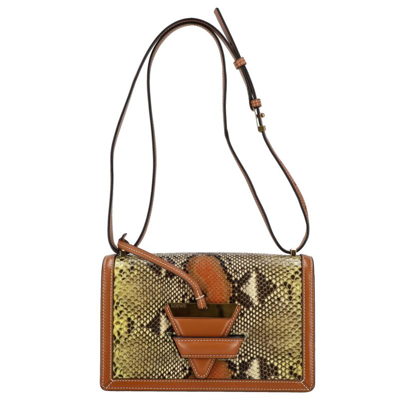 LOEWE ロエベ/バルセロナスモールショルダーバッグ/パイソン/2016年製//051***/Aランク/24