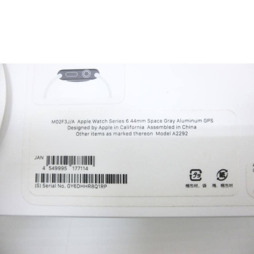 APPLE アップル/AppleWatch/シリーズ6/44mm/M02F3J/A//GY6DHHR8Q1RP/ABランク/88