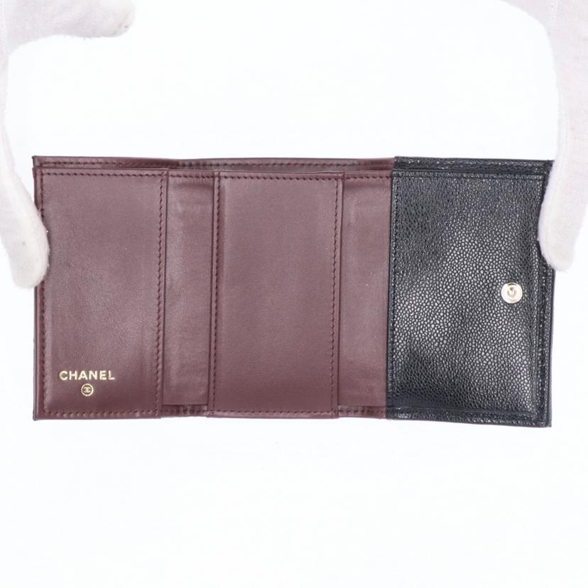 CHANEL シャネル/スモールフラップウォレット/キャビアスキン//AGL*****/Aランク/75