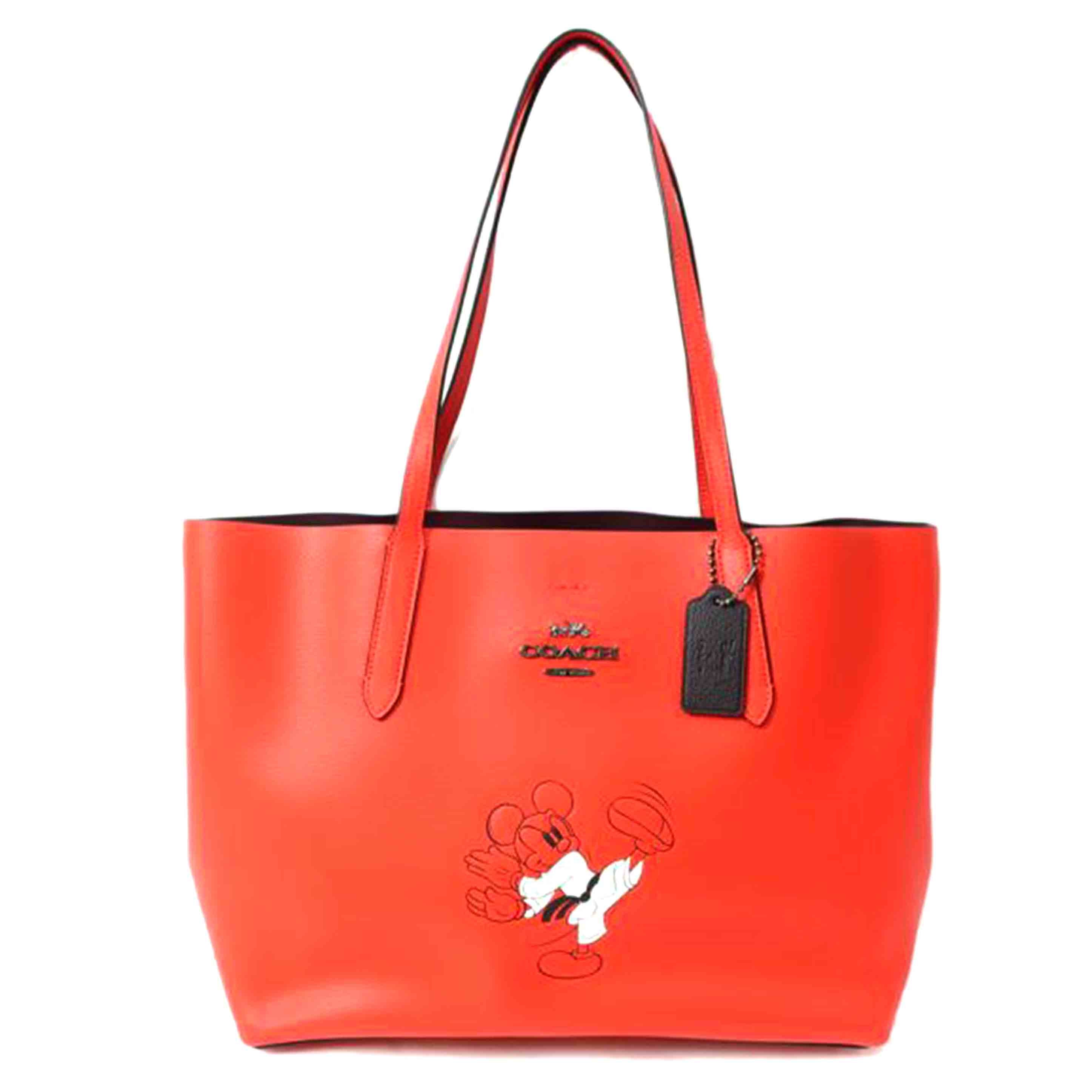 COACH コーチ/レザートートバッグ 東京オリンピック ミッキー 空手 レッド/C2080-3738//Aランク/65