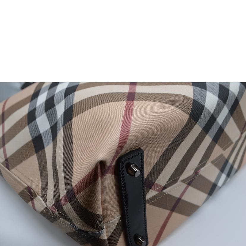BURBERRY バーバリー/ノバチェックコーテッドパテントレザートート//ABランク/89