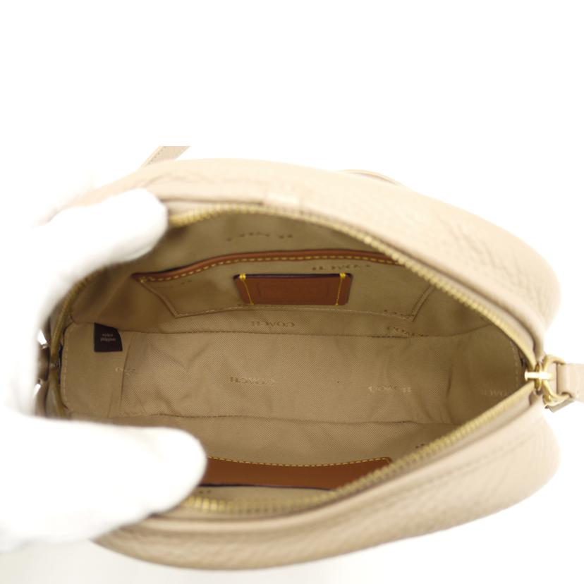 COACH コーチ/レザーカメラショルダー/ピンクベージュ系/C5809//D21**/SAランク/69