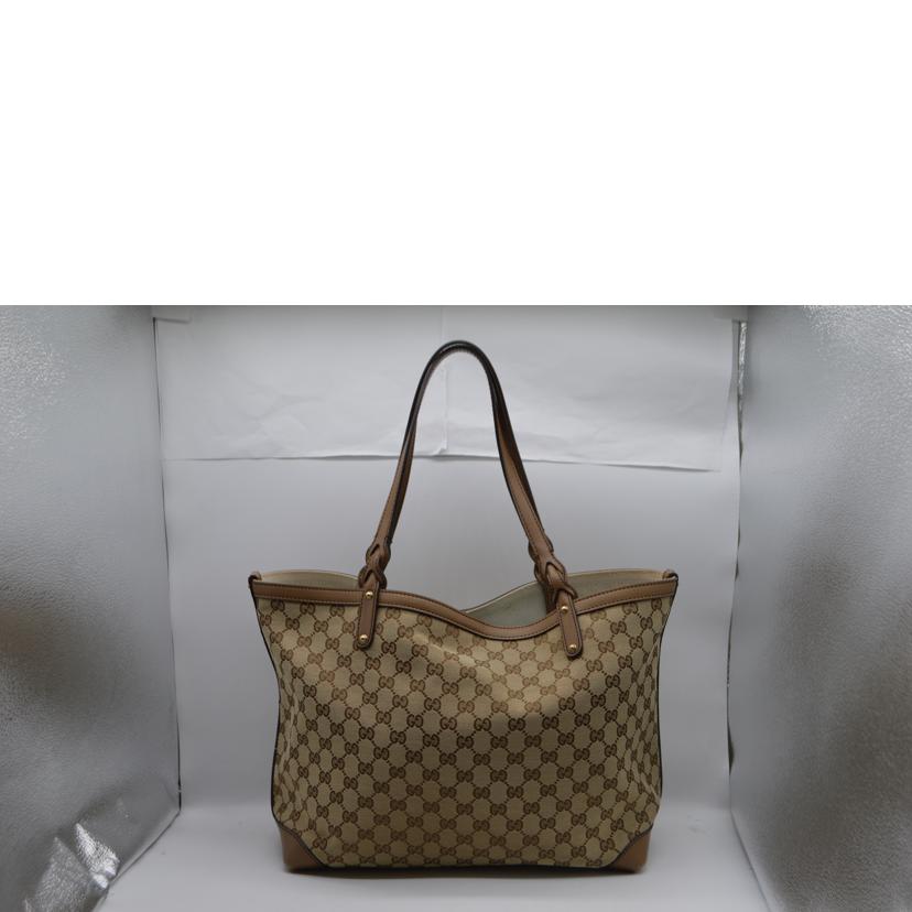 GUCCI グッチ/GGキャンバスレザートート/ベージュ/247209//493***/Bランク/89