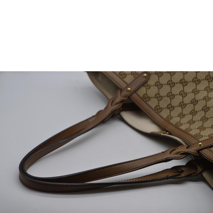 GUCCI グッチ/GGキャンバスレザートート/ベージュ/247209//493***/Bランク/89