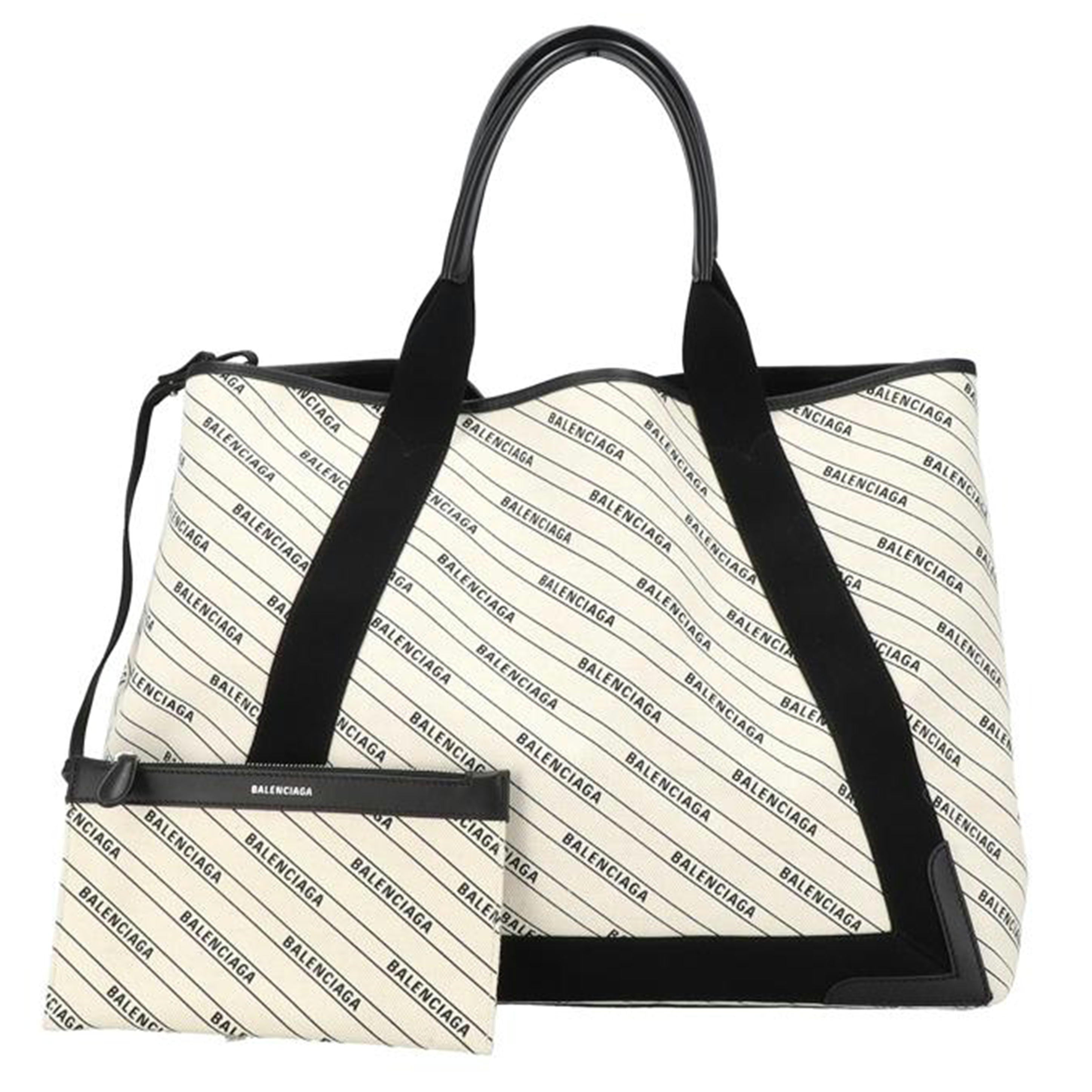 BALENCIAGA バレンシアガ/ネイビーカバスM/ストライプロゴ/339936・0210//Aランク/91