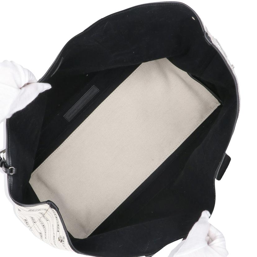 BALENCIAGA バレンシアガ/ネイビーカバスM/ストライプロゴ/339936・0210//Aランク/91