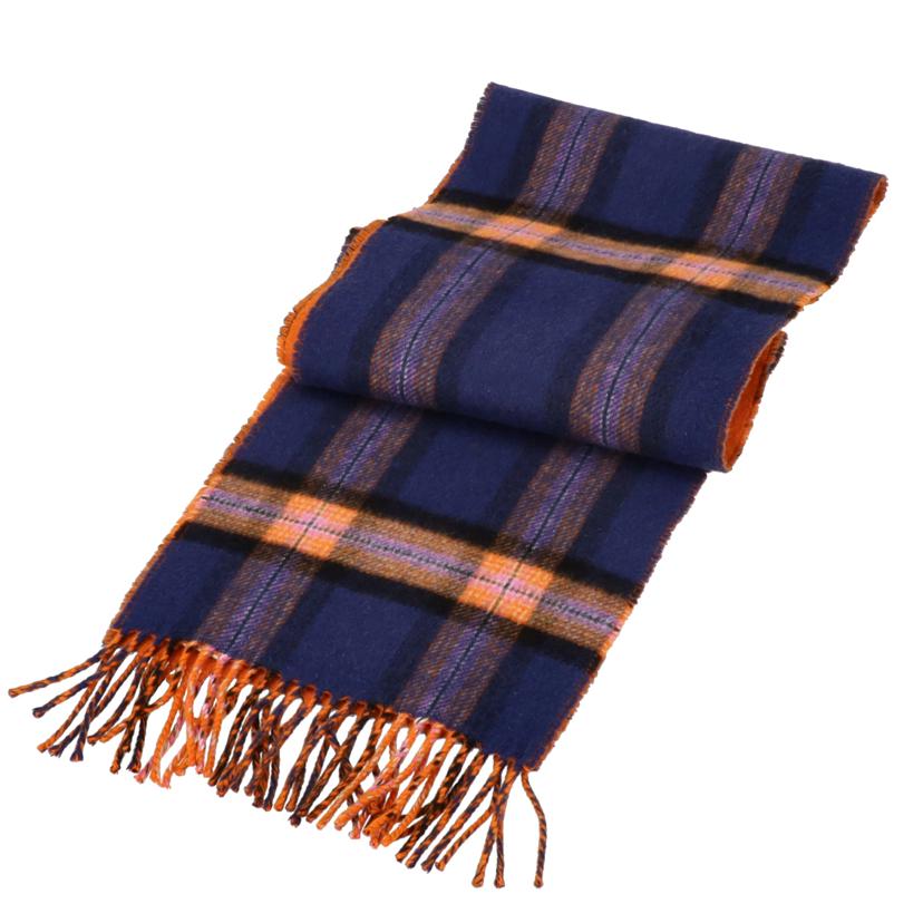 HERMES エルメス/HERMES/チェック柄カシミヤマフラー//ABランク/75